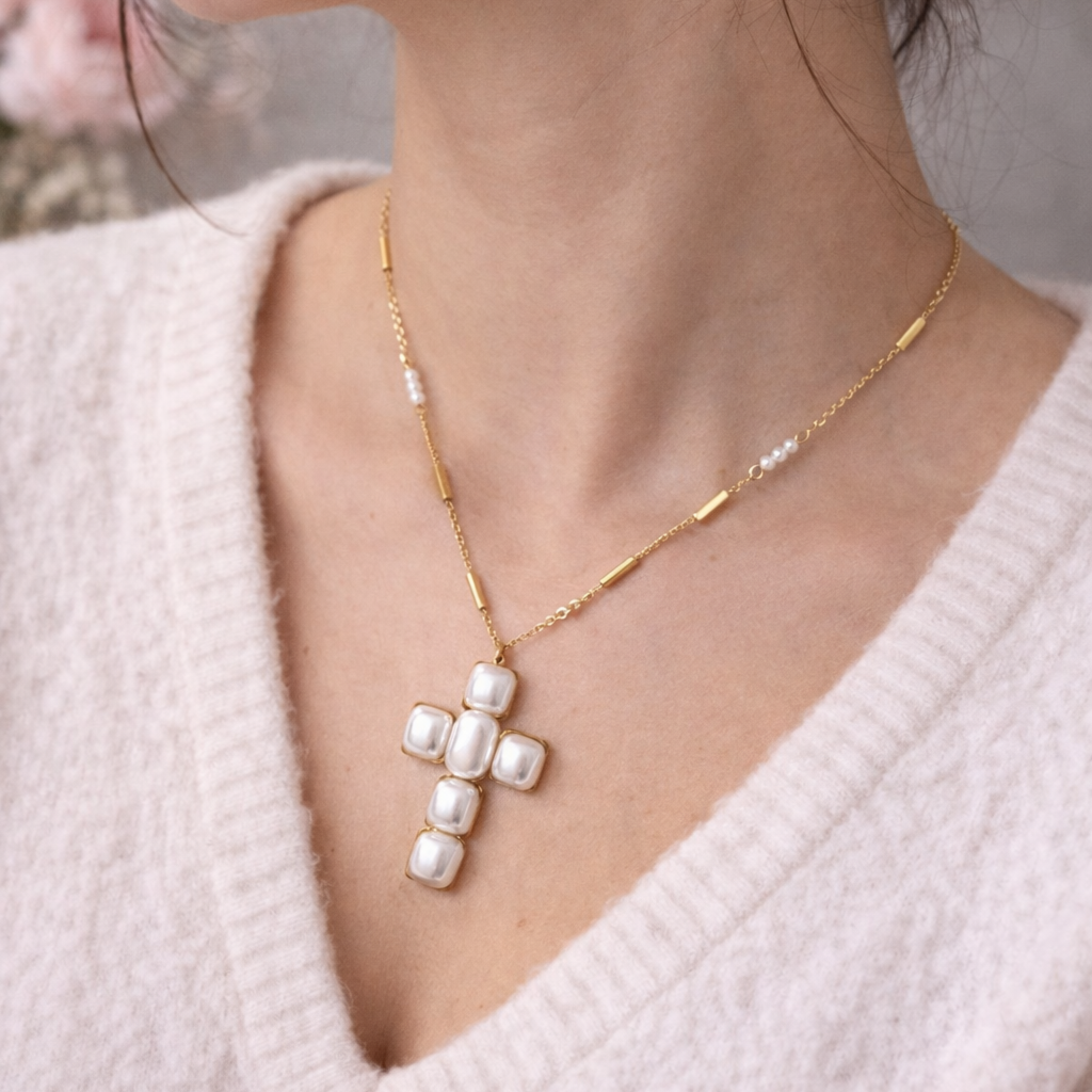 Náhrdelník PEARL CROSS2